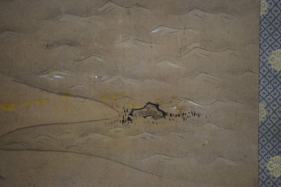 真作/田中納言/春/富士山と海岸の人家/布袋屋掛軸HH-98 - メルカリ