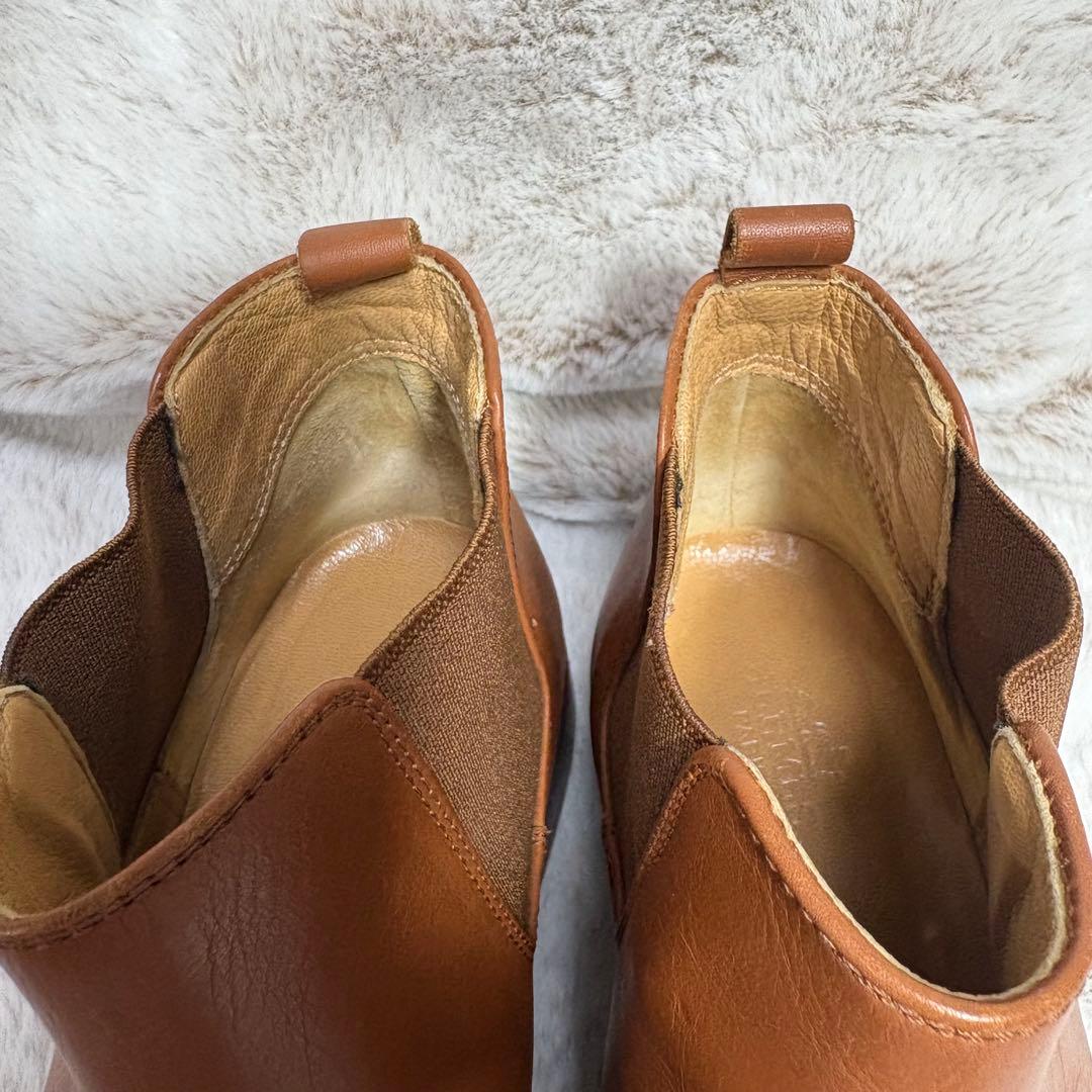 L*i様 エルメス サイドゴアブーツ チェルシーブーツ 22cm キャメル