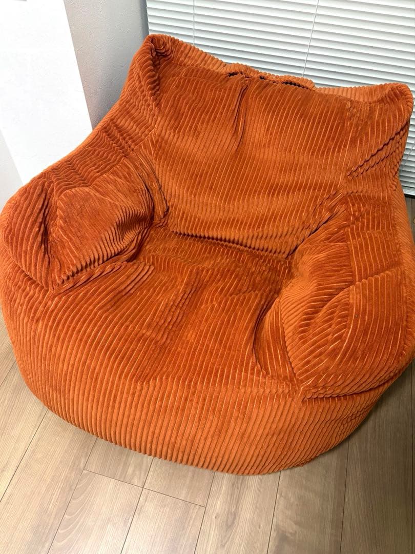 LOOSY 1人掛けビーズソファ ブラッドオレンジ - メルカリ