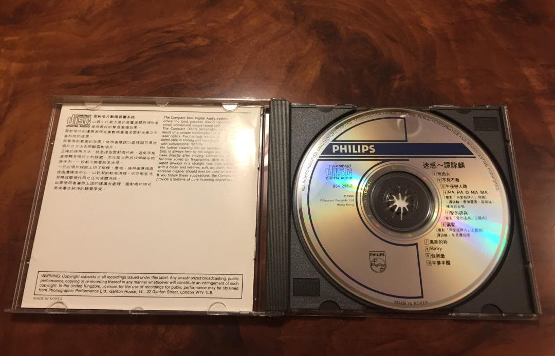 貴重美品CD-譚詠麟アランタム1988年「迷惑」PHILIPS 834298-2
