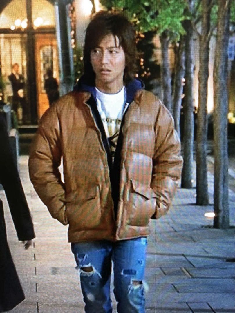 エイプ レザー ダウンジャケット HERO 木村拓哉 シープスキン - メルカリ