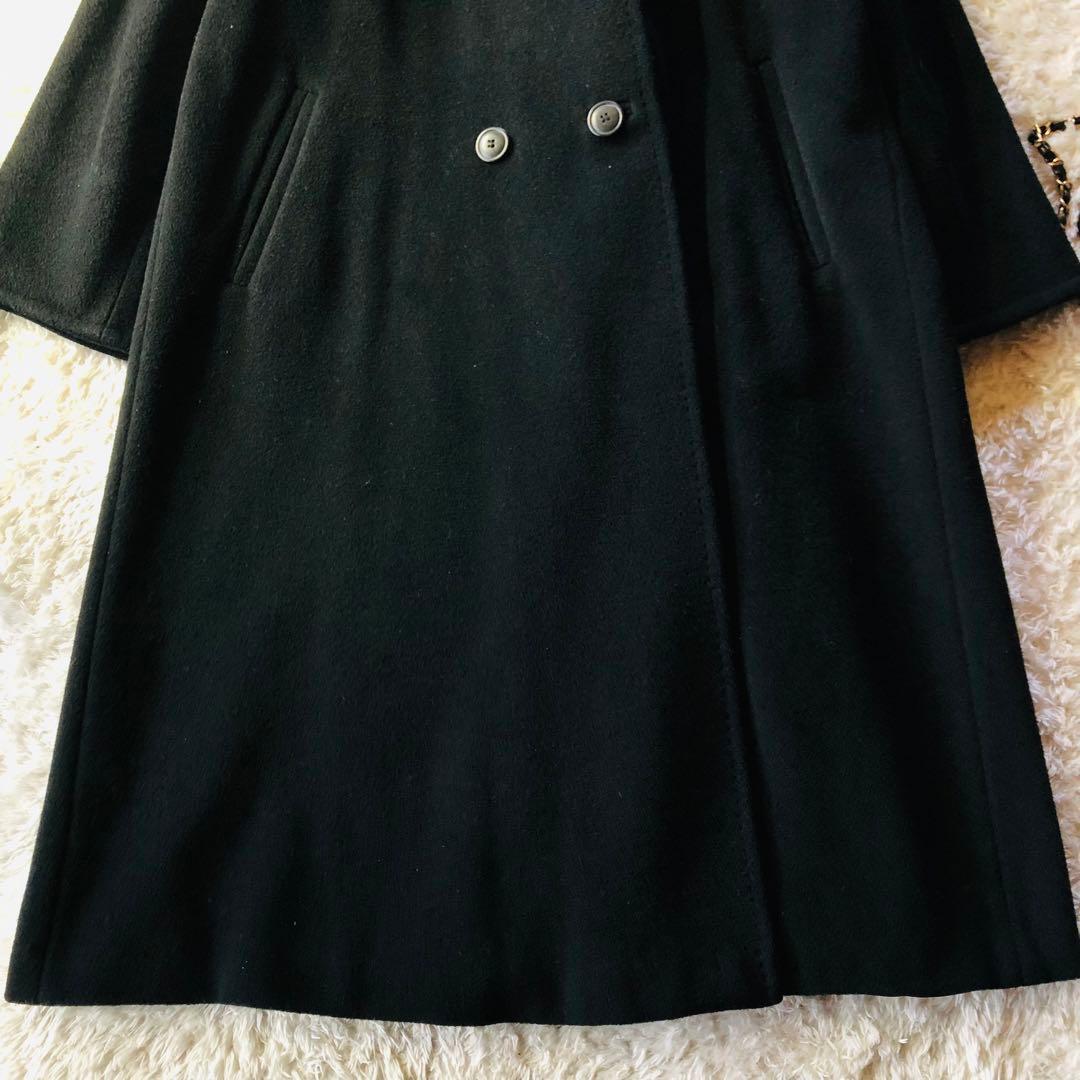美品✨マックスマーラ マキシコート カシミヤ混 女優襟 白タグ