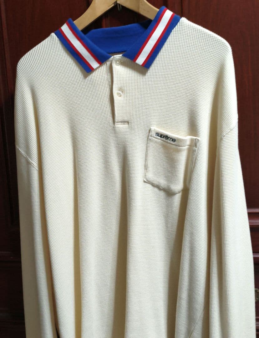 SUPREME 23AW「Thermal L／S Polo」サーマルポロシャツ - メルカリ