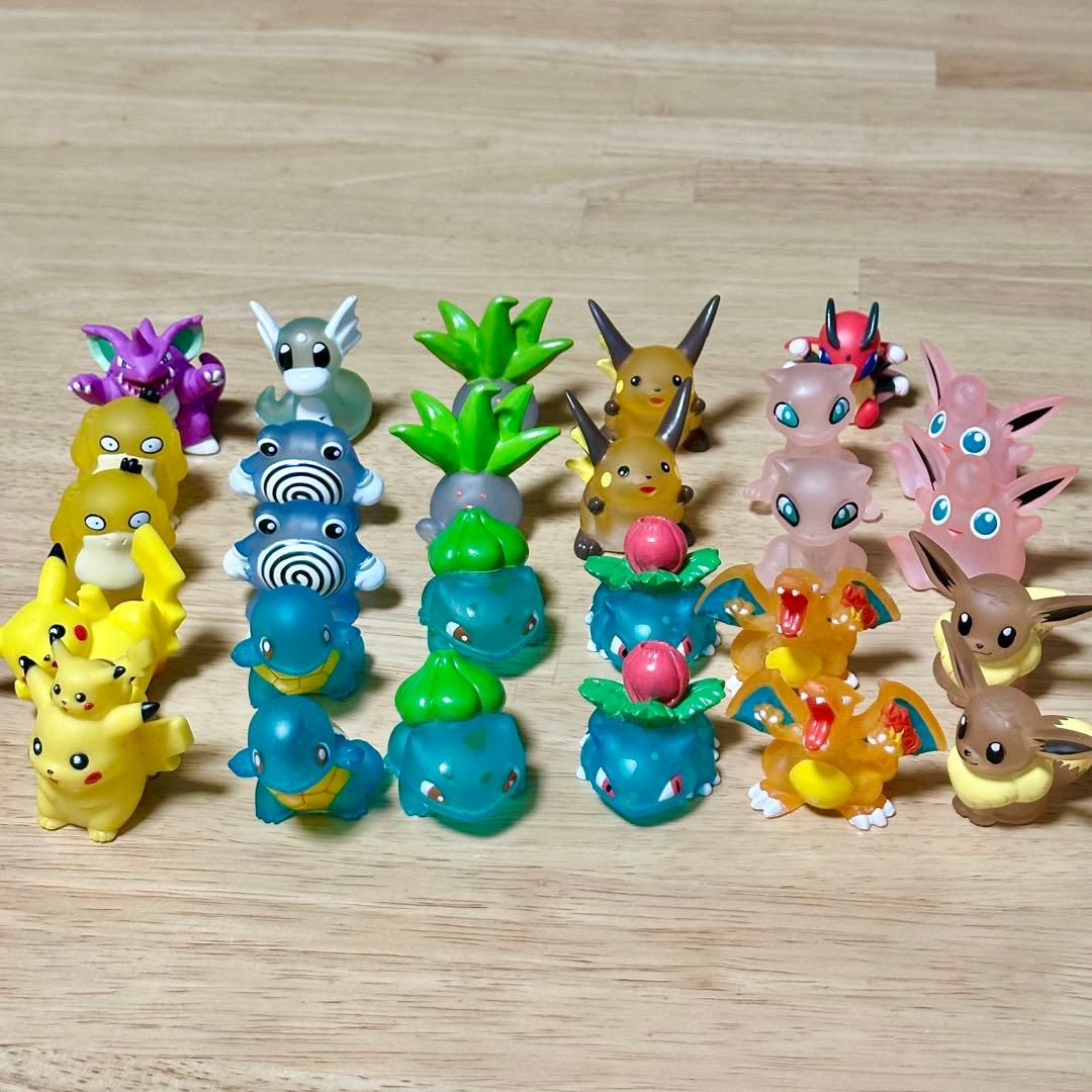 クリア23体】ポケモンキッズ 初代 指人形 フィギュア 27体セット