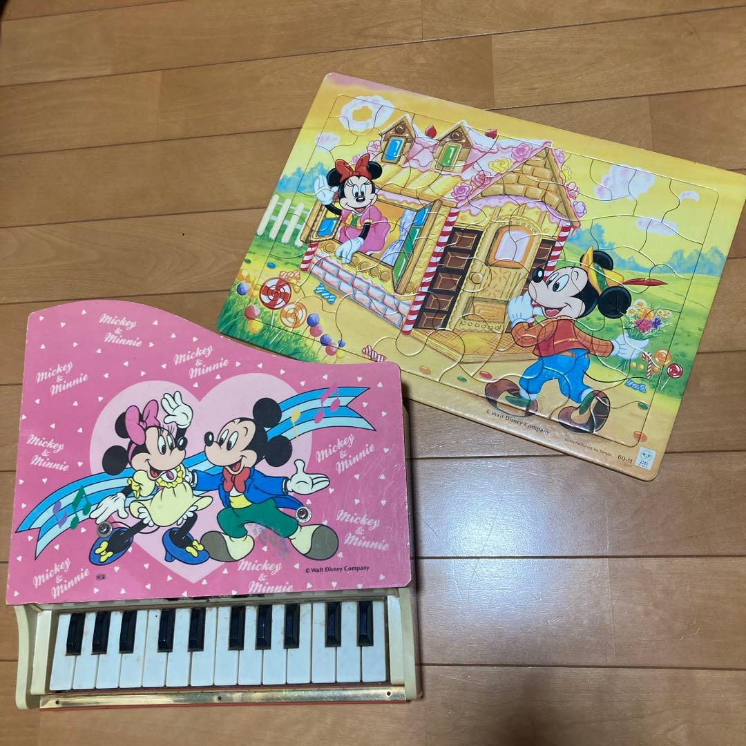 ミッキー・ミニー グランドピアノおもちゃ、パズル - メルカリ