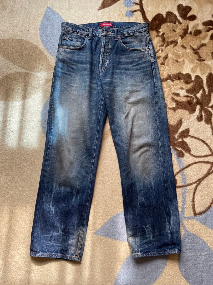 supreme 初期 Distressed Loose Fit Selvedge Distressed Loose Fit Selvedge Jean - SupremeCommunity