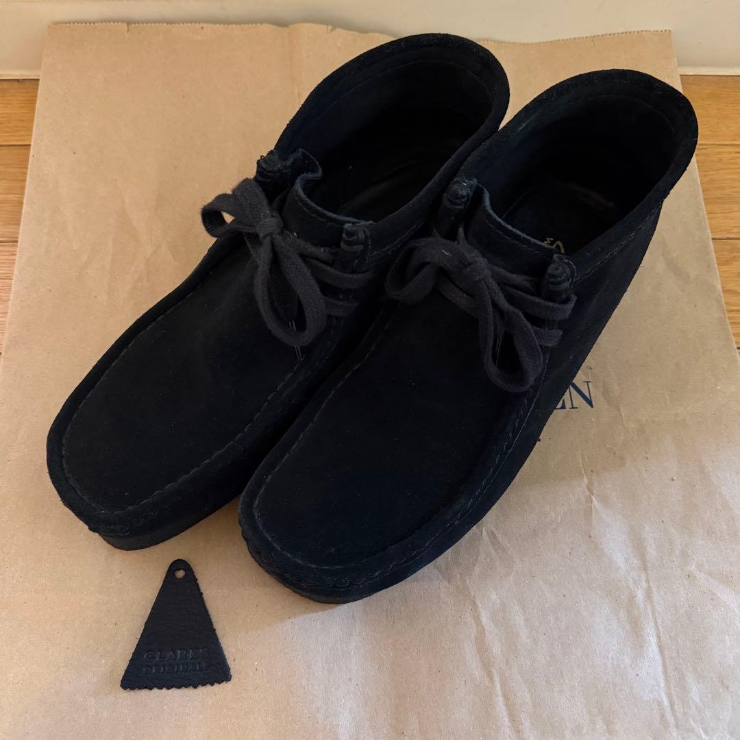 Clarks クラークス ワラビー スエード 26cm ブラック Clarks（クラークス） ワラビー ブーツ ブラックスウェード 靴