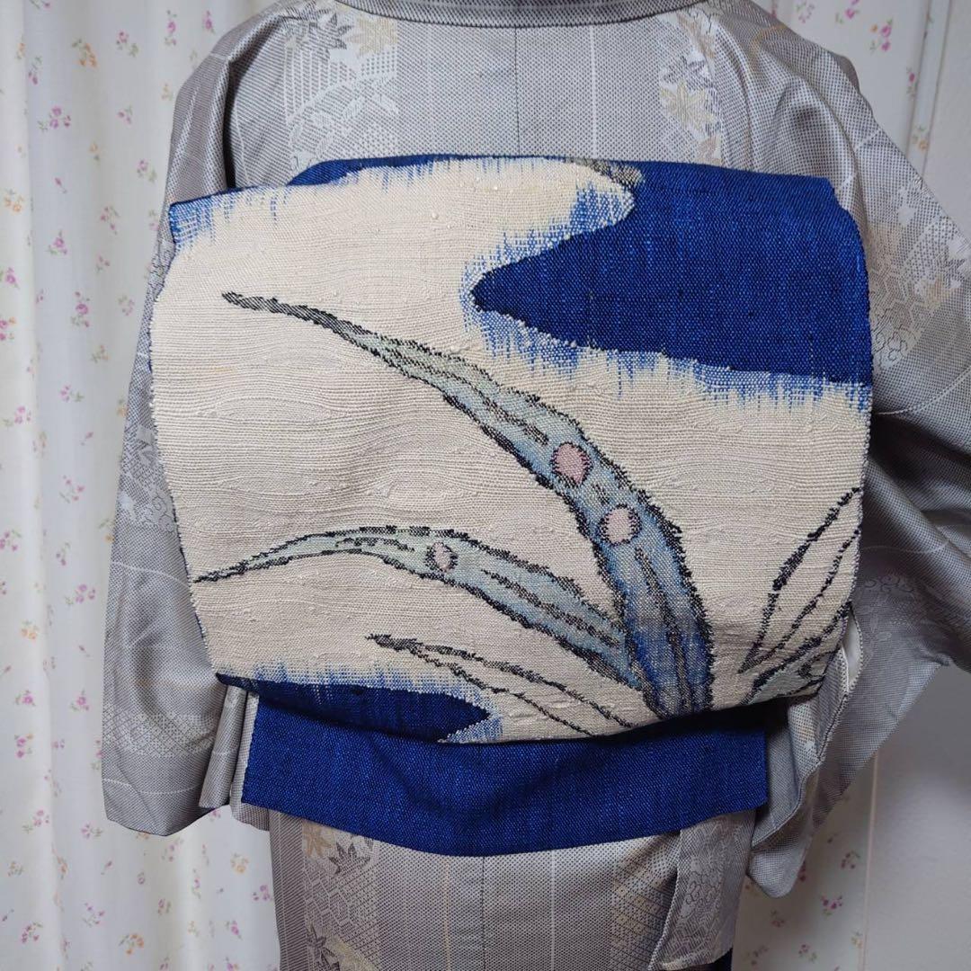 フ 正絹 大島紬 小紋 フルセット 白紬 カジュアル 【ミト】 - メルカリ