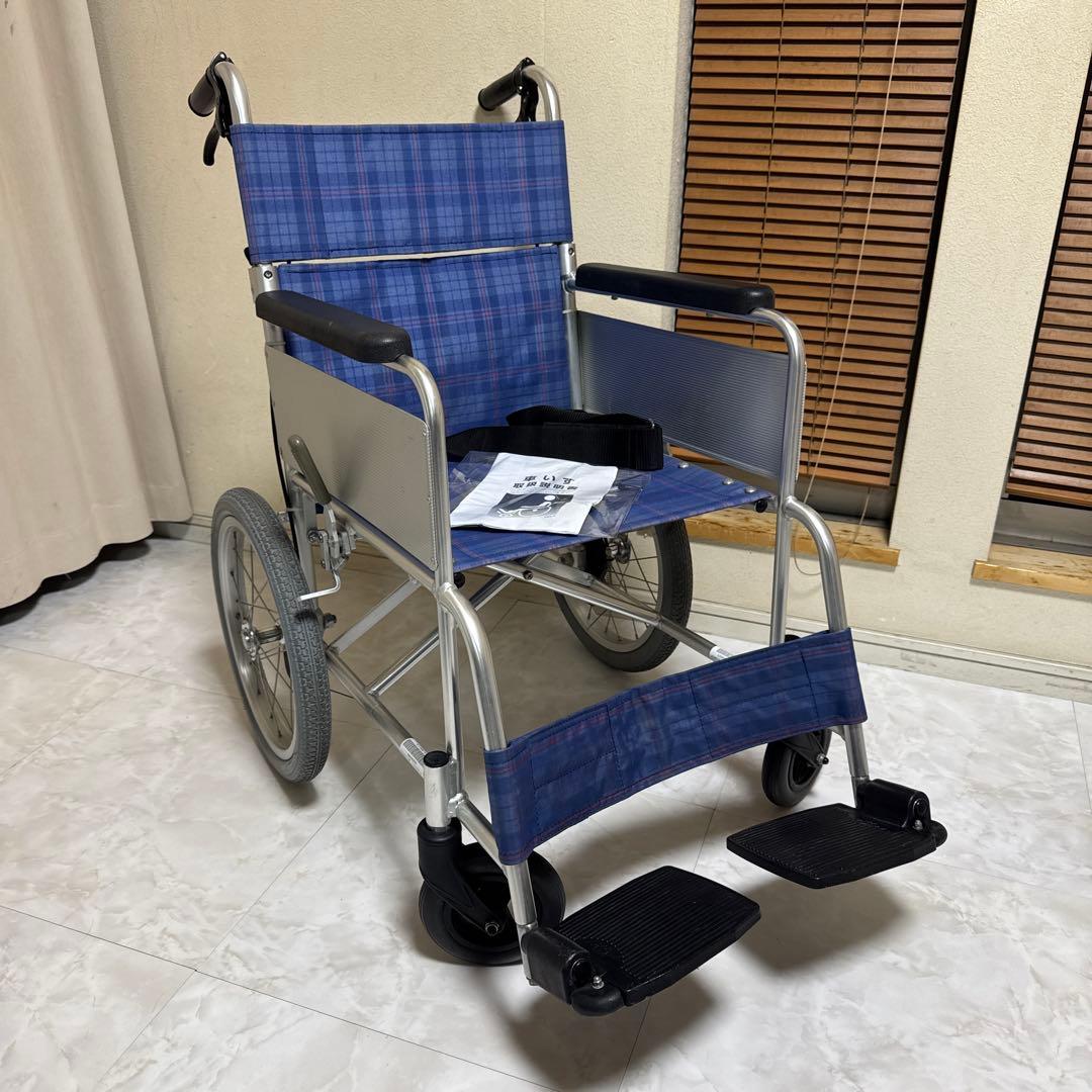 送料込 フランスベッド アルミ製 介助用車いす アルミ製 介助用車椅子 チェック フランスベッド（FRANCEBED） 中古 アルミ製 介助用車いす FB-K40