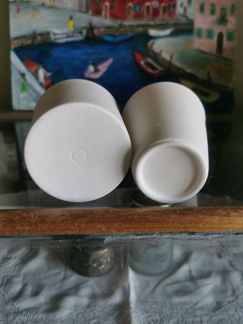 黒田泰蔵？ 白磁 端正な酒器 カップ オブジェ WASASABI購入 2客セット