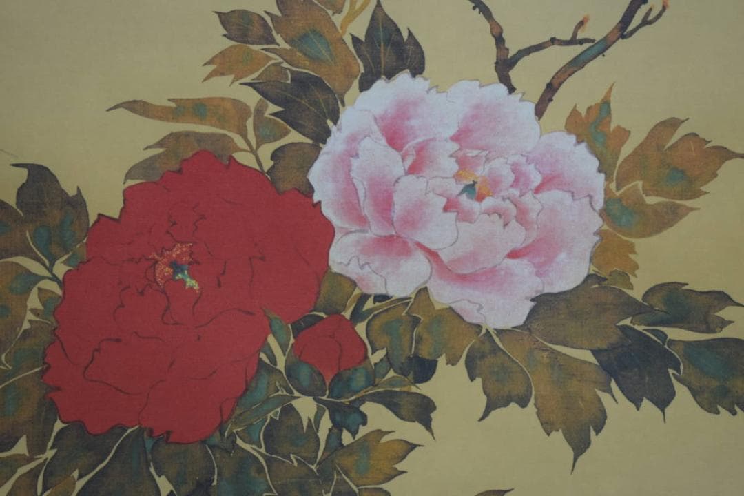 複製/酒井抱一/牡丹胡蝶図/工芸/布袋屋掛軸HG-397 複製/酒井抱一/牡丹胡蝶図/工芸/布袋屋掛軸HG-397 - メルカリ