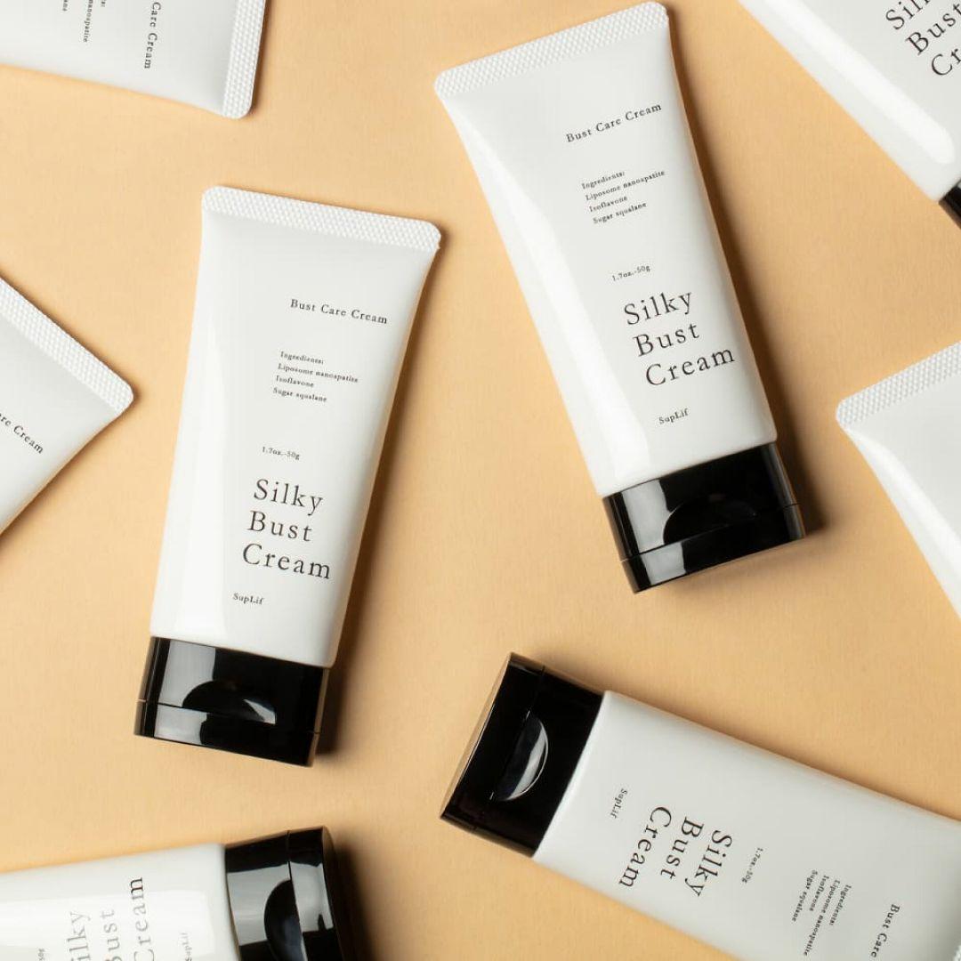 SupLif シルキーバストクリーム 50g 特許成分配合 無添加 バストクリー