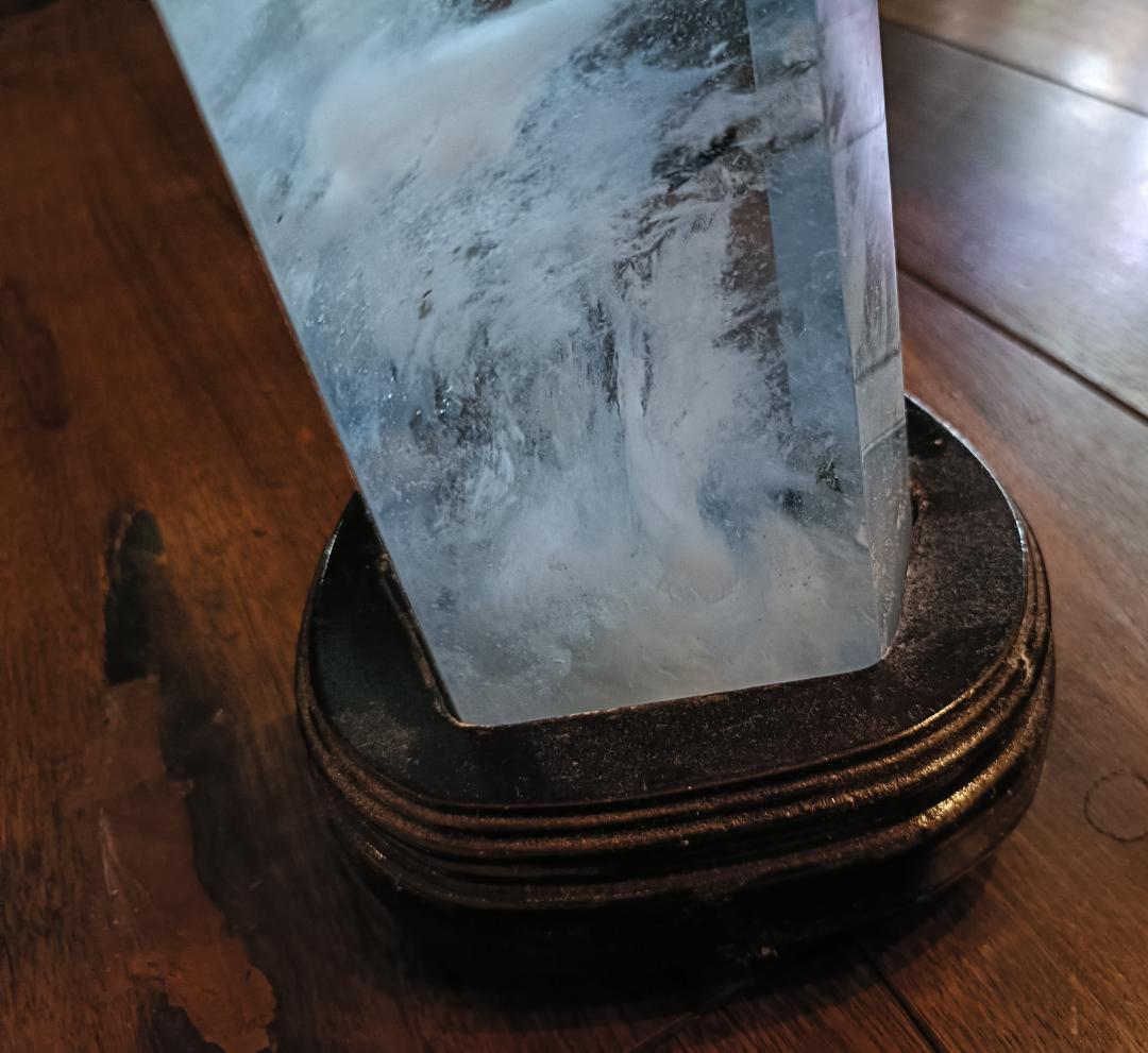 重量3.4kg 巨大クリスタル 飾り台付