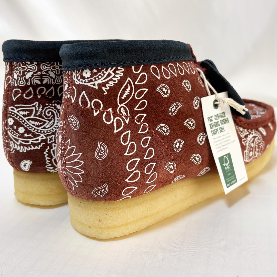 専用】クラークス ワラビー ブーツ ペイズリー バンダナ ブラウン