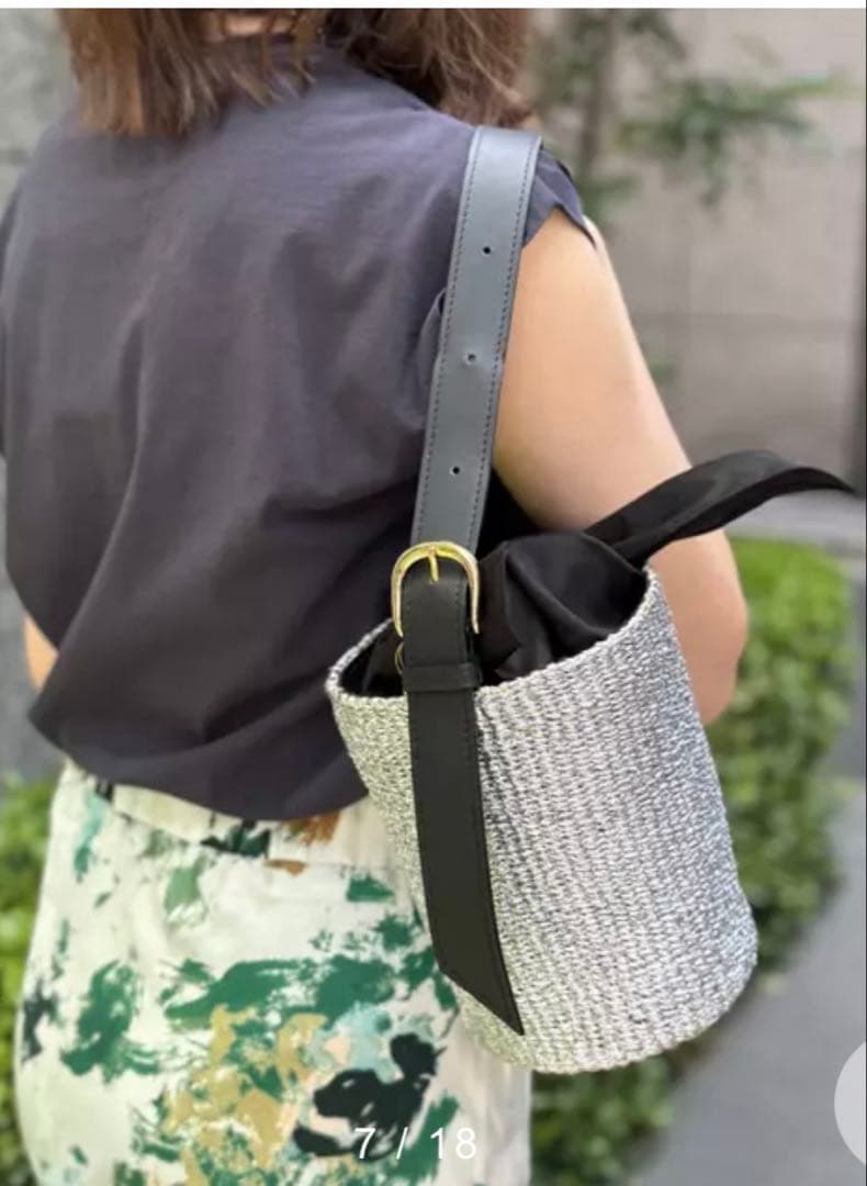 ヤマダヤ ガルン ヴィオラドーロ MIRO アバカメタリックバケツバッグ