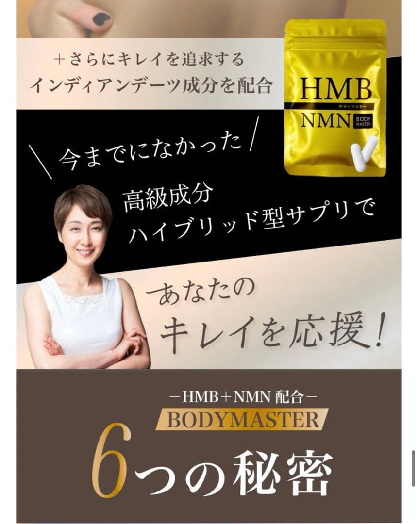 新品未開封❣️ボディーマスター HMB NMN サプリ❣️ヒロミ監修説明書