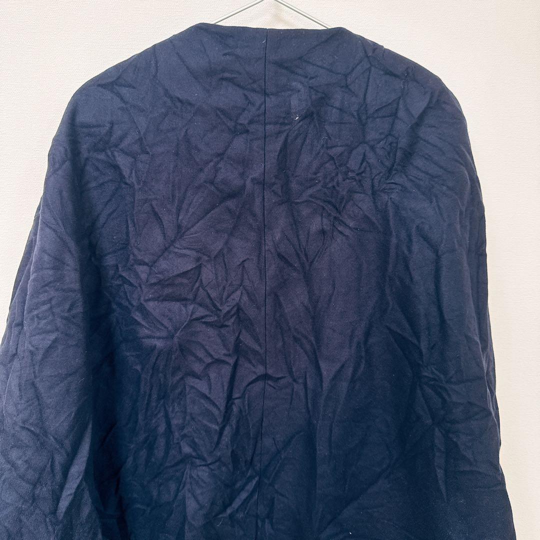 TED BAKER カシミヤ混 ウールケープ ポンチョ ネイビー 【S～M