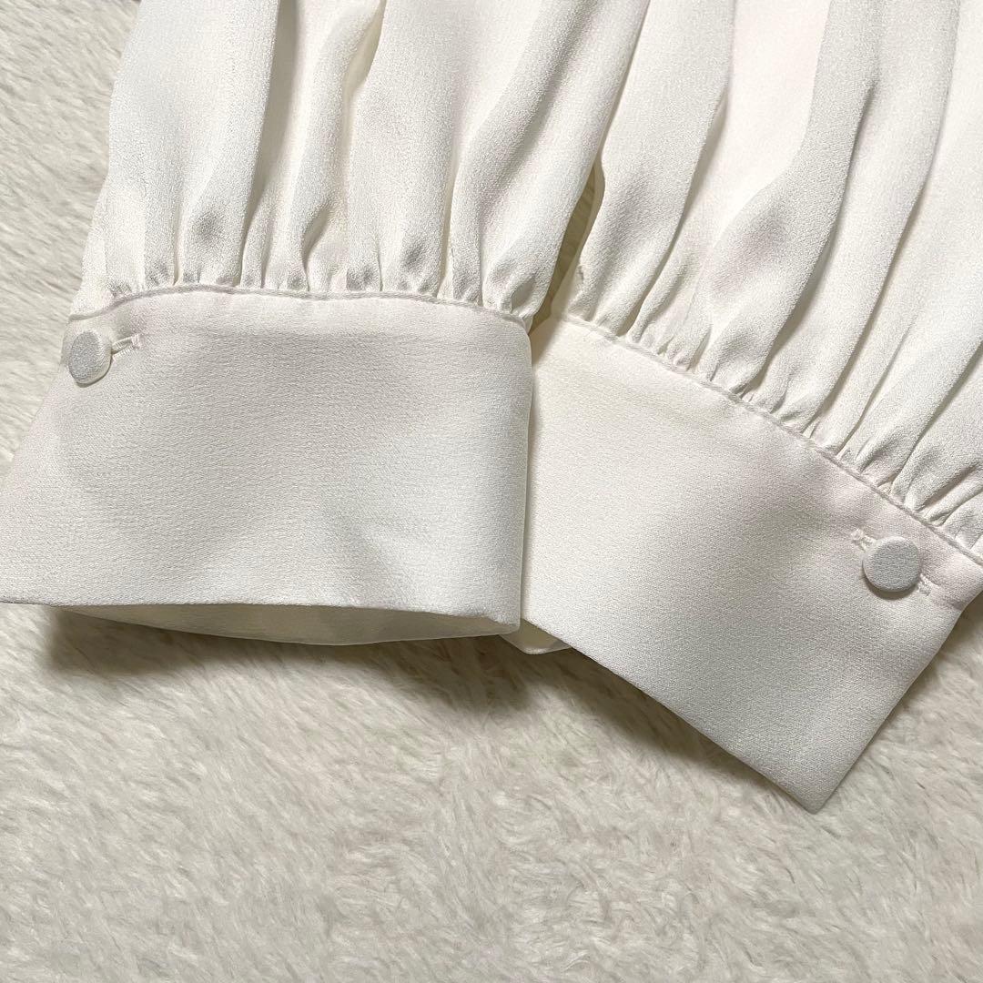 美品《ANAYIアナイ》シフォンフリルブラウス ホワイト Mサイズ