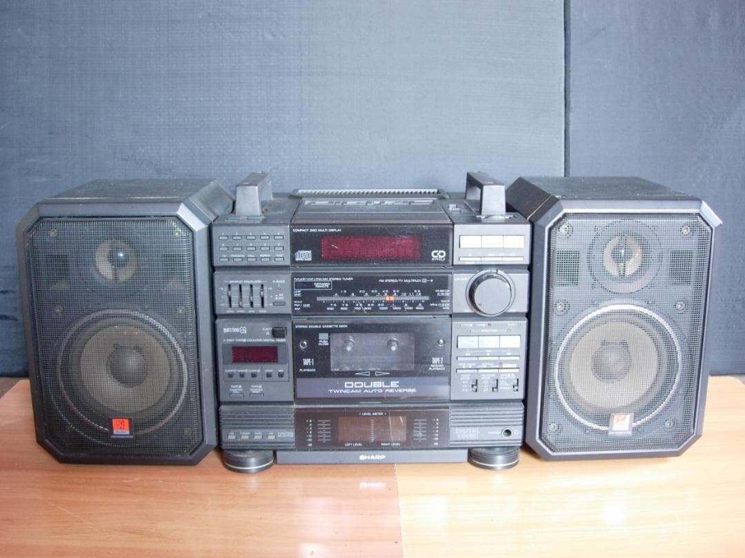 SHARP LIVE MINI CD-X15 通電確認済 ジャンク扱い Yahoo!オークション - SHARP CD-X15-BK コンパクトディスクステレオ ラ