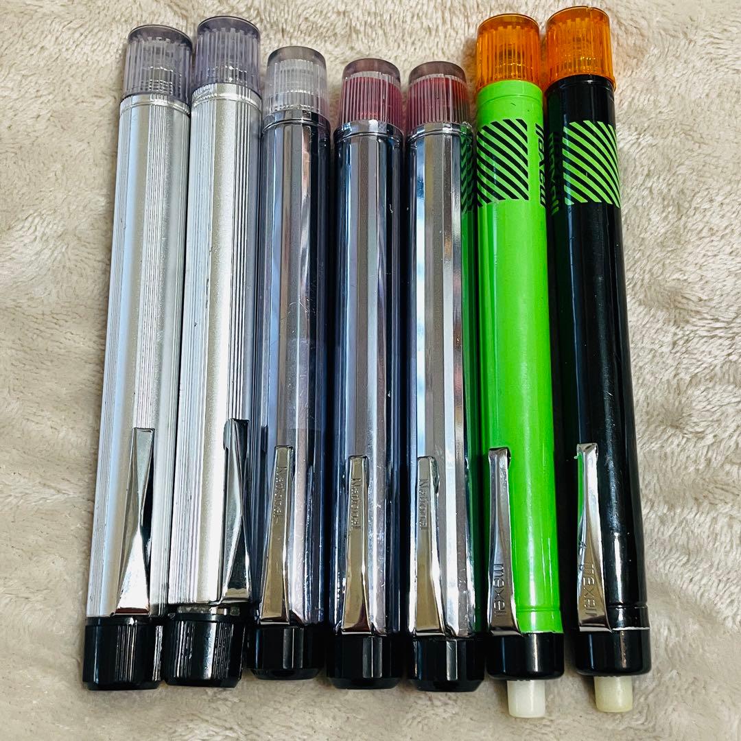 ペンライト 7本 希少 セット 昭和レトロ 日立 ナショナル マクセル