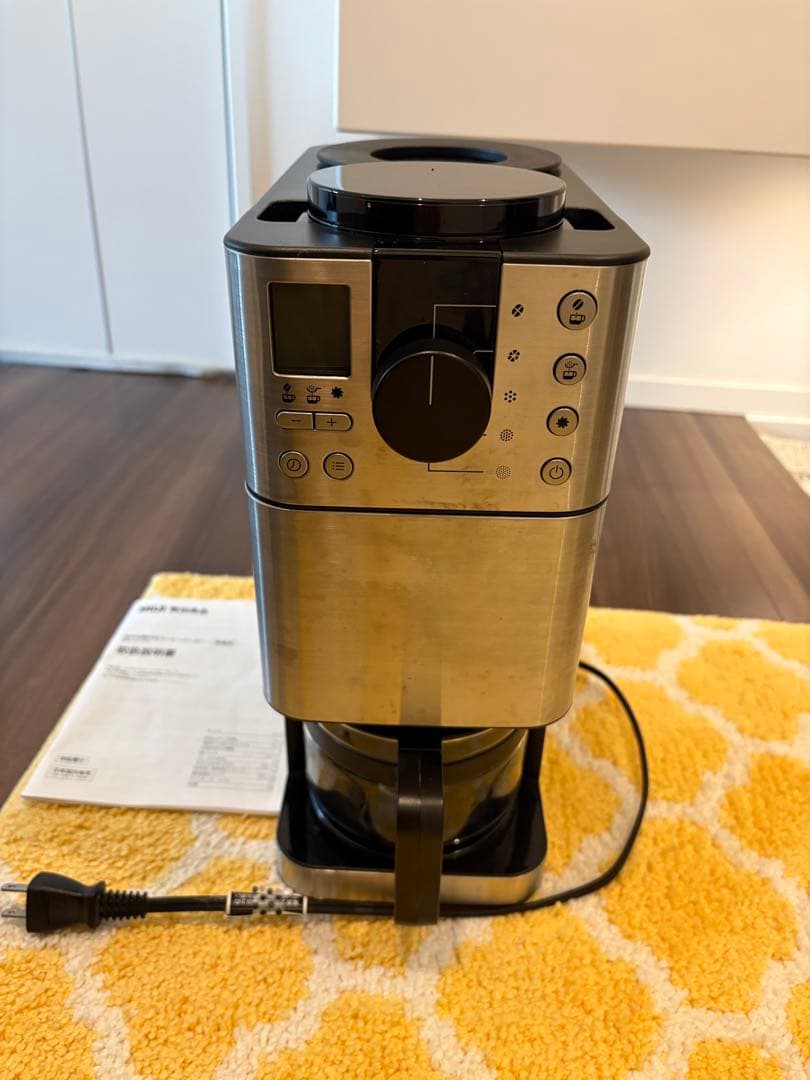 無印良品 豆から挽ける全自動ミル付コーヒーメーカー ステンレス製 MJ