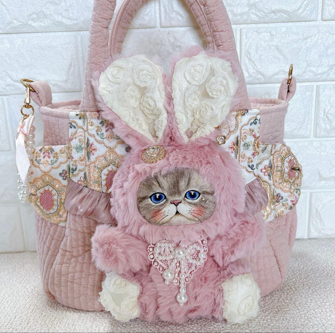 コヤンイサムチョン サイドポケットトートバッグ ピンク ルミちゃん