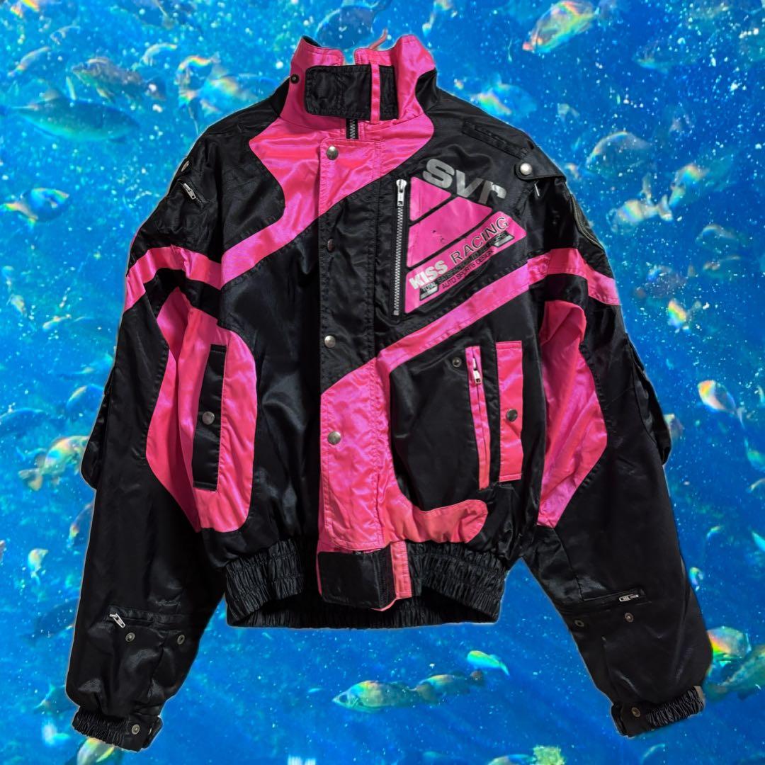 SVR KISS RACING ジャケット ブラック ピンク Yahoo!オークション - タグ付 未使用 KISS RACING TEAM キスレーシング