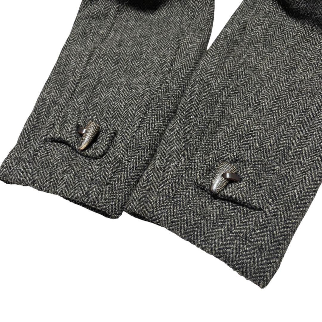 美品 スコッチハウス ハリスツイード ヘリンボーン ツイード ダッフル