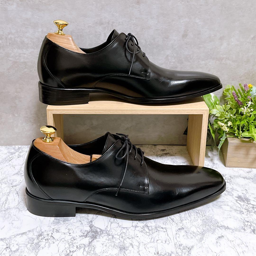 極美品【BENIR ベニル】ウェディングシューズ 革靴 黒 26cm 結婚式