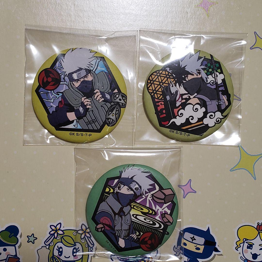 NARUTO ナルト カカシ 切り絵 和紙缶バッジ 3個セット - メルカリ