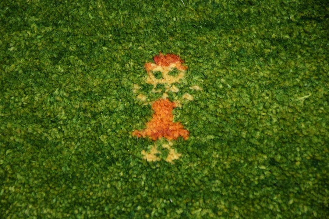 EFK115 展示品 ギャッベ 手織り ウール100% グリーン ラグ 絨毯 - メルカリ