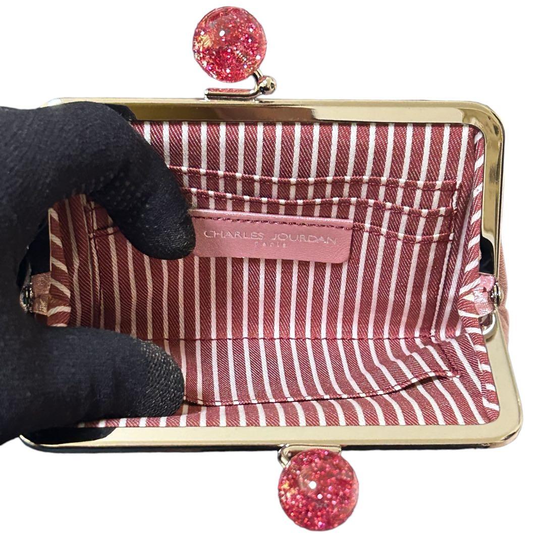 極美品 未使用に近い シャルルジョルダン がま口財布 コインケース