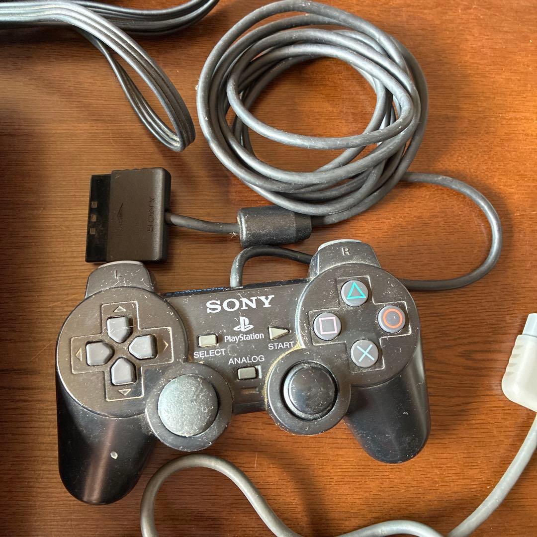 PlayStation 2 本体 コントローラー2個 メモリーカード ジャンク品