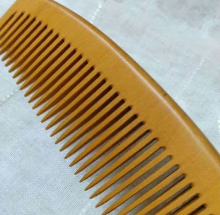 【未使用】本つげ櫛　お六ぐし　14.5cm