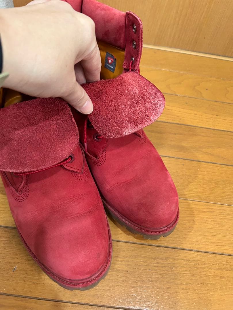 廃盤品 ティンバーランド レッド 赤 ブーツ 27㎝ - メルカリ