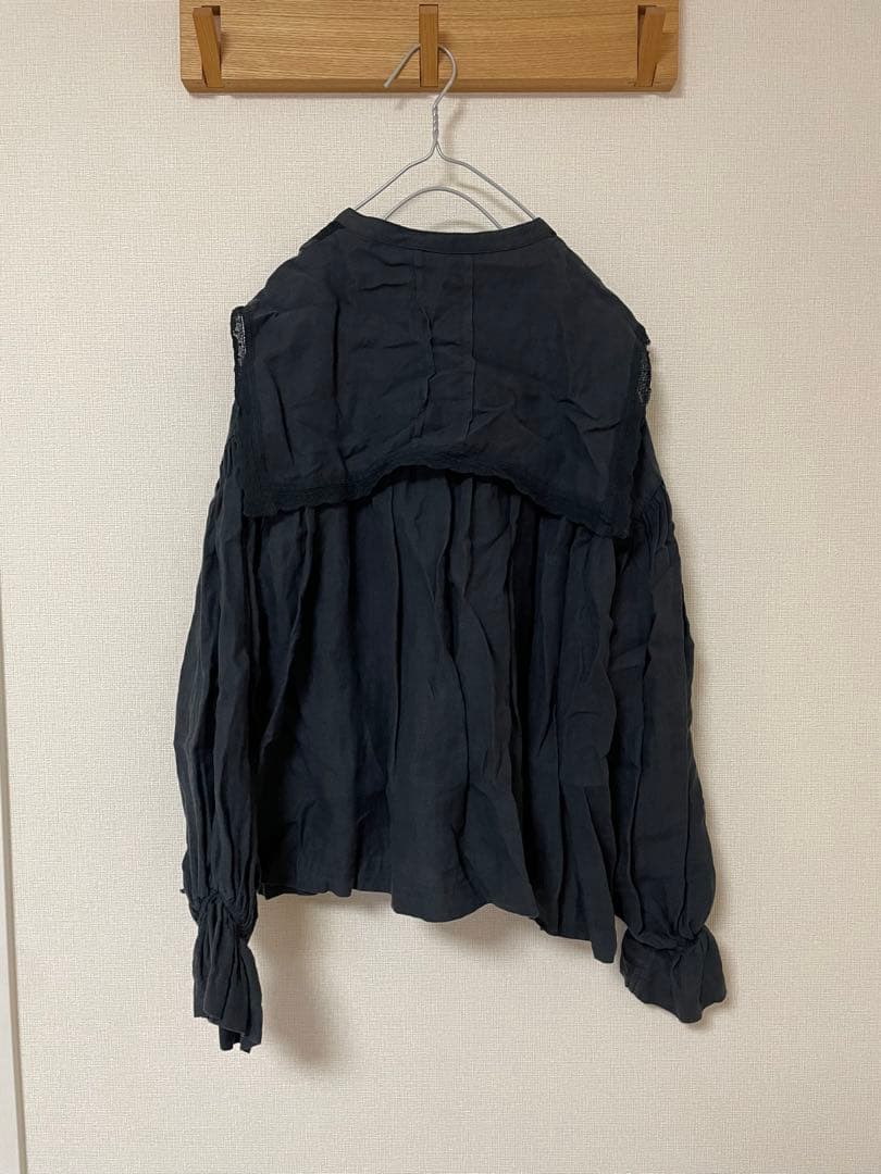 ネストローブ＊リネン天然染スクエアカラーブラウス