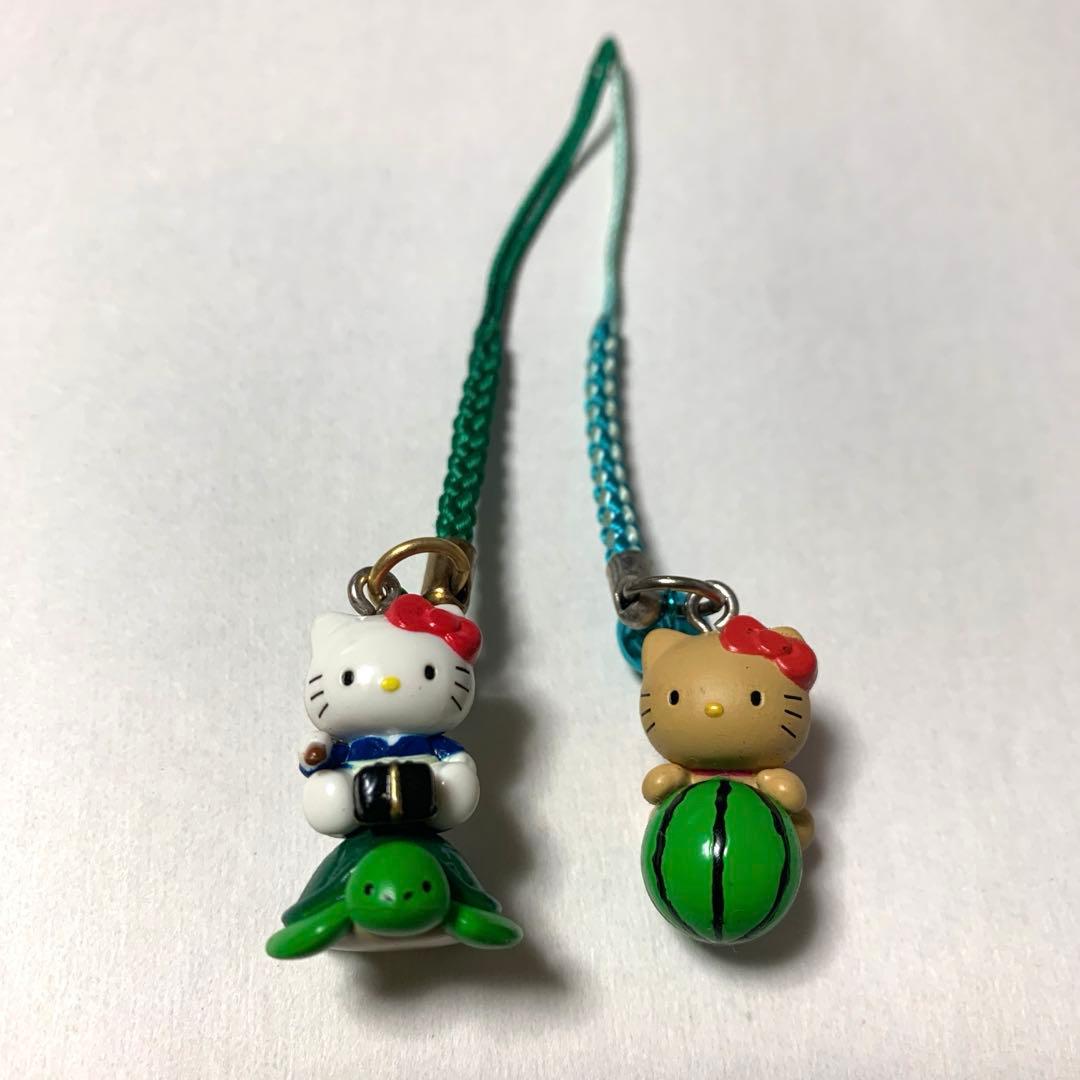 ハローキティ浦島太郎伝 日焼けバージョン 夏限定 根付け ストラップ