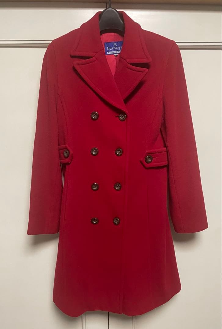 バーバリー　ブルーレーベル赤ダブルブレストコート　サイズ38 BLUE LABEL CRESTBRIDGE - 【新品】ブルーレーベルクレストブリッジ