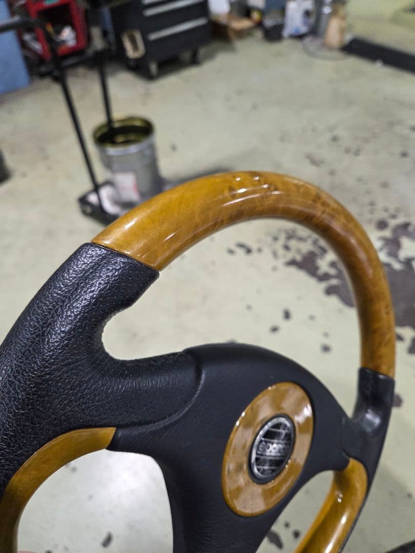 Sparco ホーンボタン モモステアリング・ハンドル本体 黒/ウッド