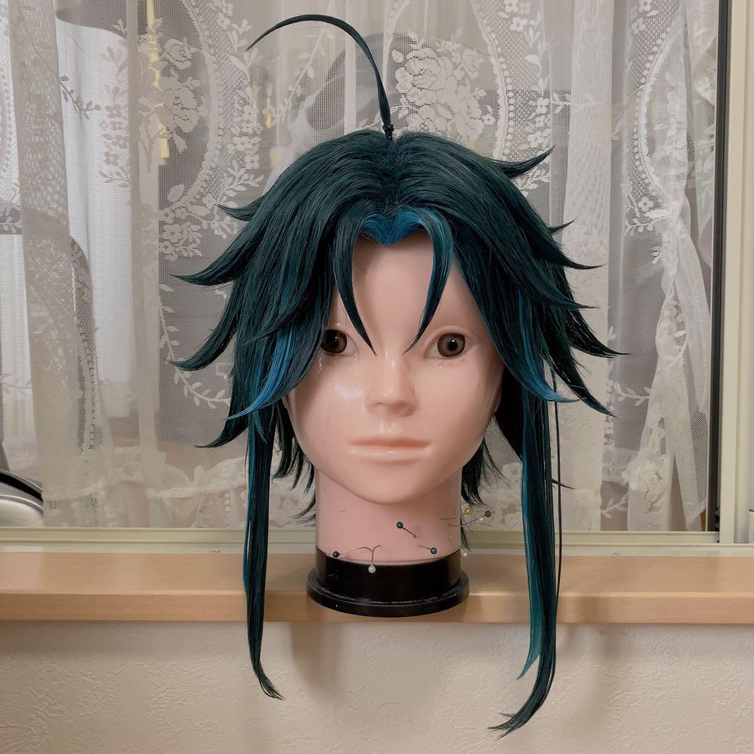 ショウ　魈　原神　完成ウィッグ　コスプレ　三分妄想ウィッグ 三分妄想1/3Delusion】原神 Genshin 「降魔大聖」 魈-ショウ-Xiao