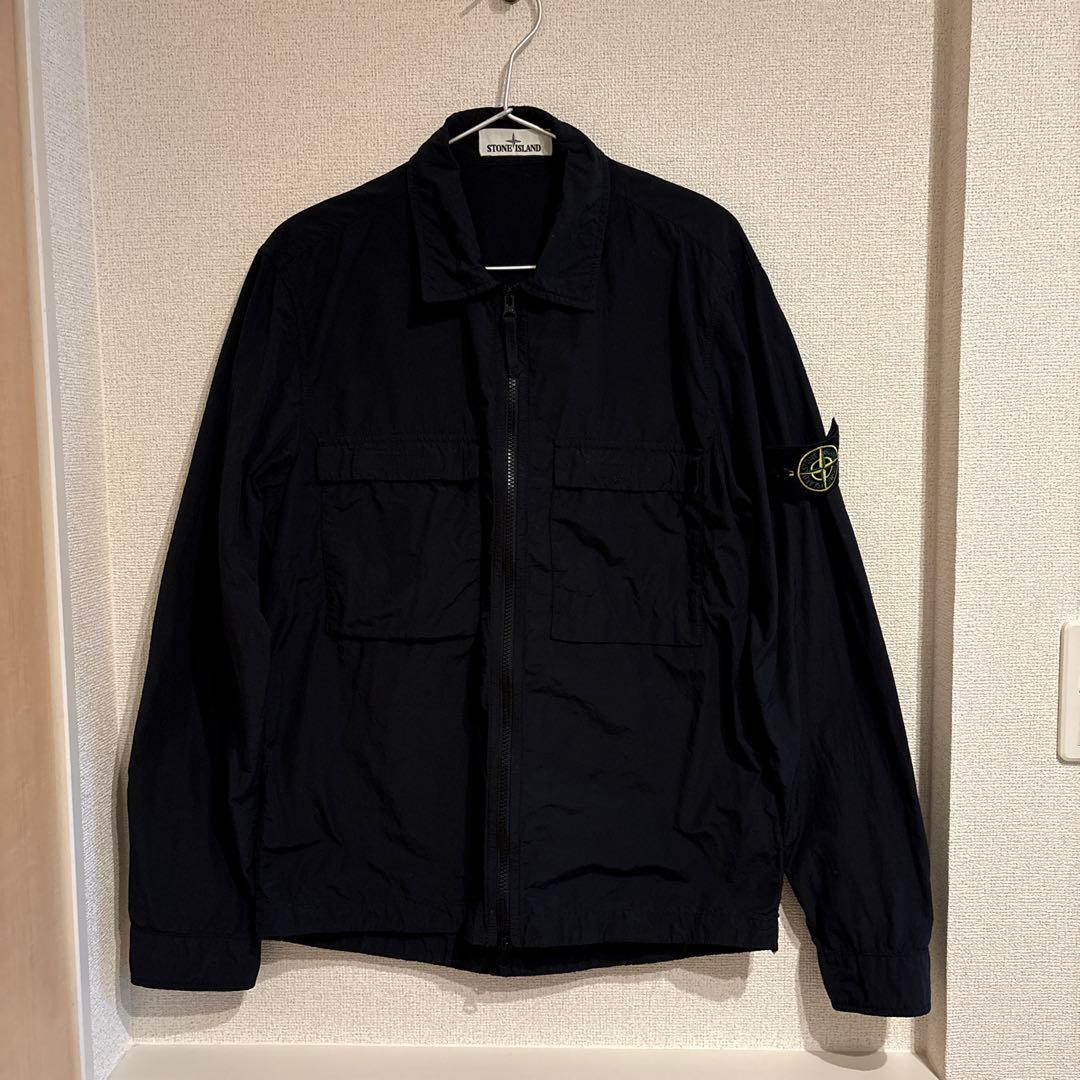 STONE  ブラックナイロンメタルジャケット S STONE ISLAND 2008SS BLACK COTTON NYLON JACKET XXL made in Italy