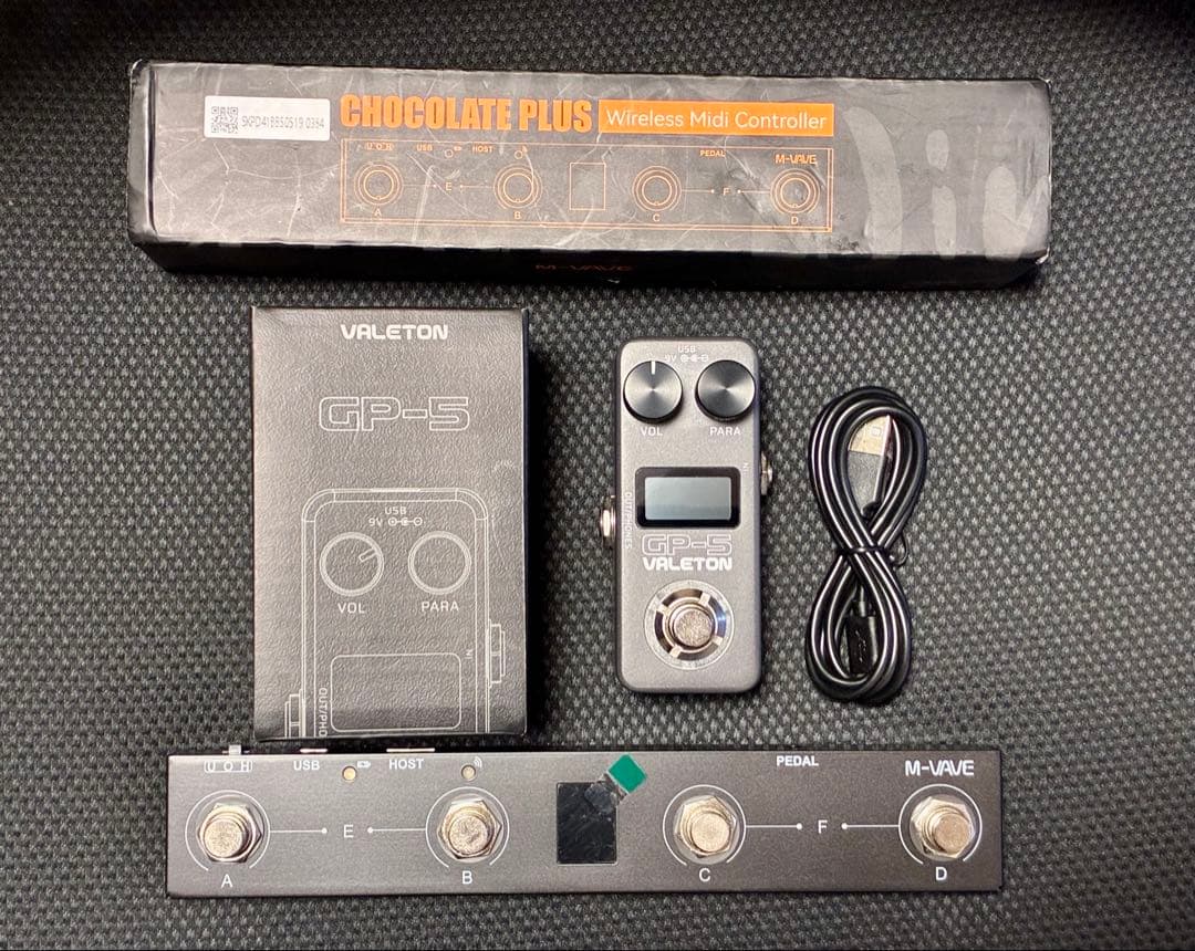 Valeton GP-5 & M-VAVE Chocolate Plus セット GP-5 pedalboard with M-Vave Chocolate Plus build