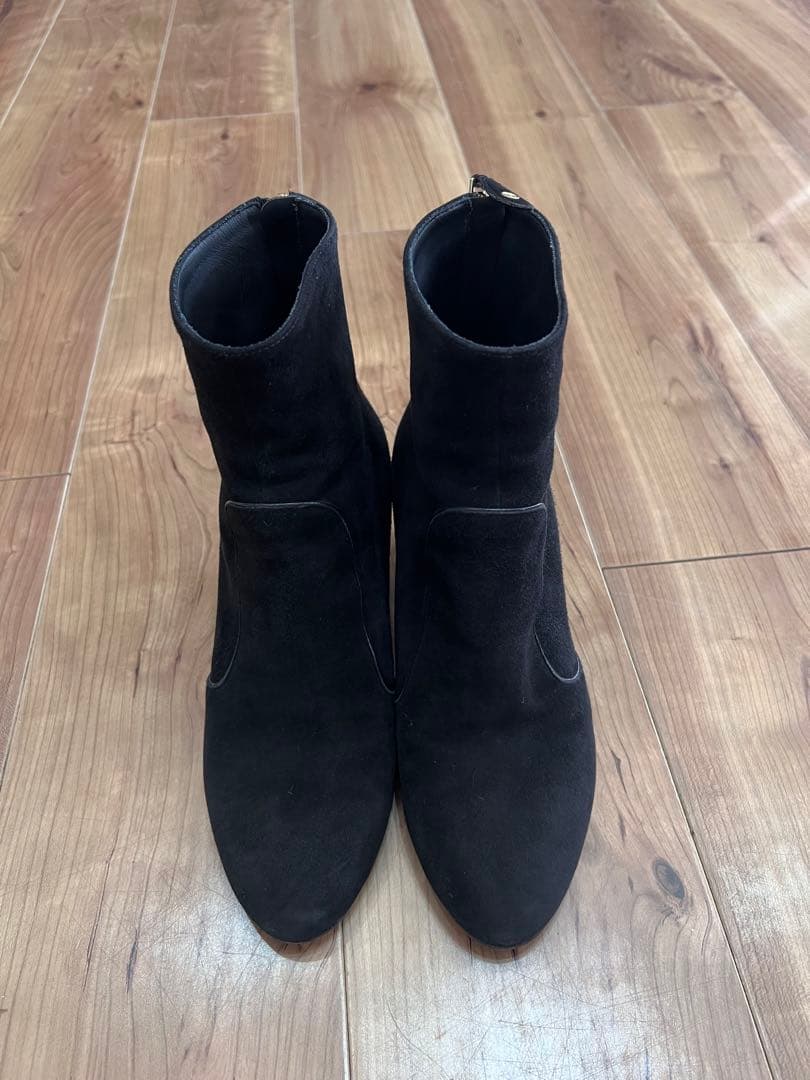 ルイヴィトンブラックスエードブーツ ゴールドファスナー35 1/2 - 靴