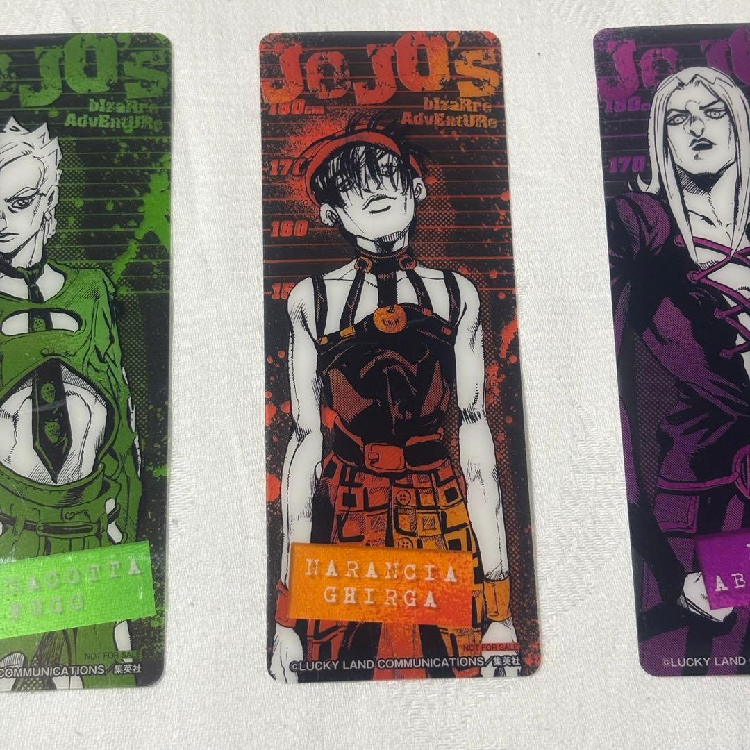 非売品】ジョジョ クリアしおり 5部 黄金の風 ジョジョの奇妙な冒険