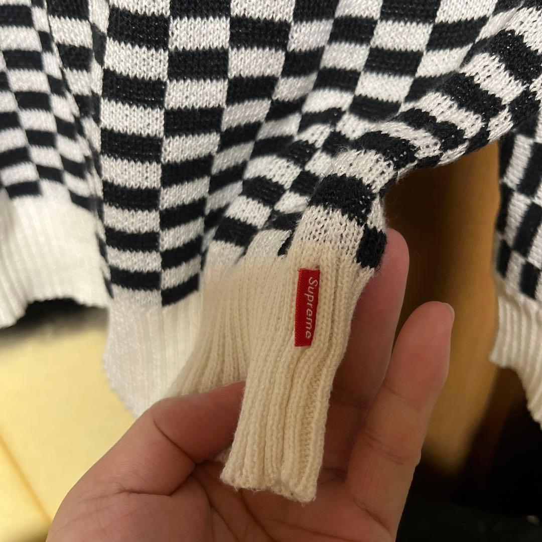 Supreme チェック柄 クルーネック セーター XL - メルカリ