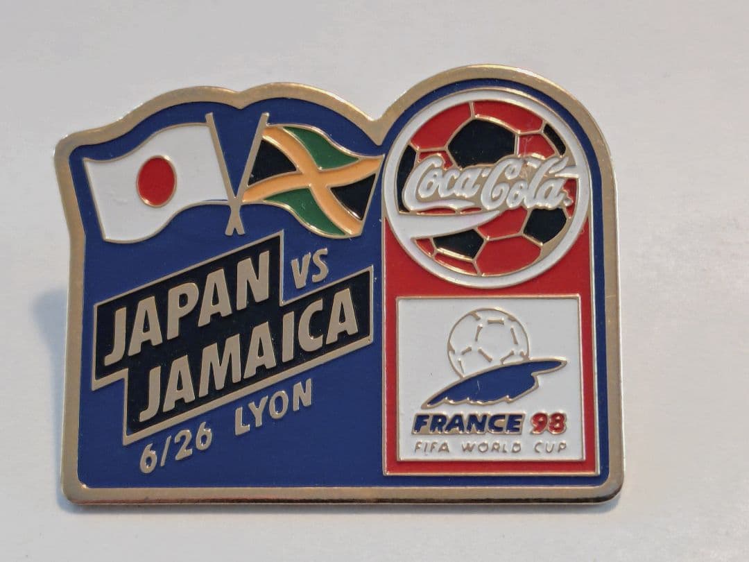 フランスワールドカップ98 日本 vs ジャマイカ ピンバッジ - メルカリ