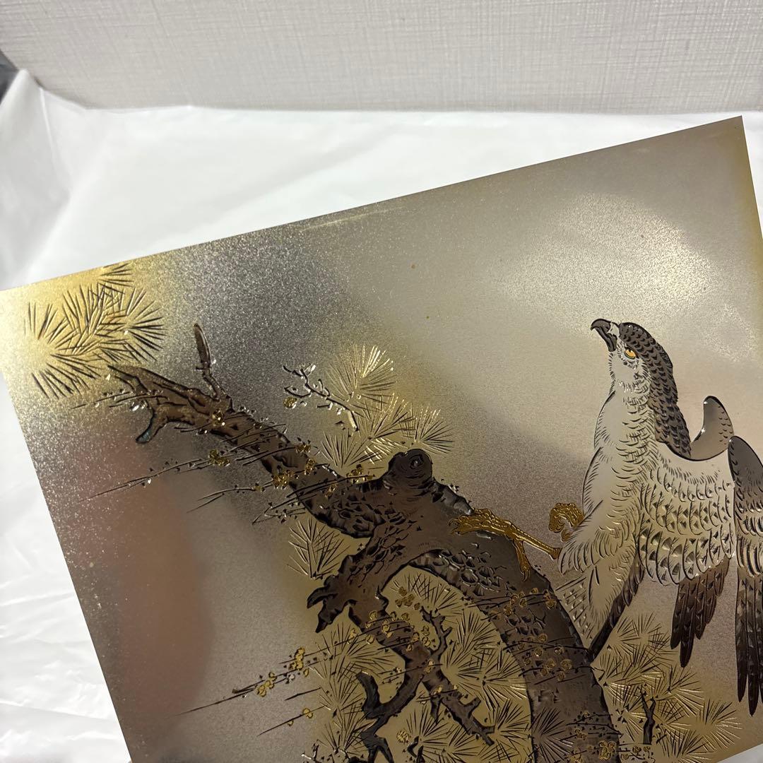 堀口光彦 彫金 金工 松樹鷹図 アンティーク レトロ - メルカリ