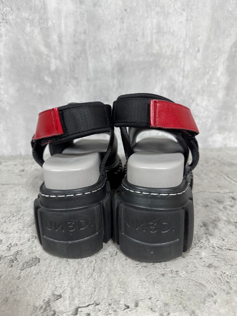 UN3D. アンスリード ソールボリュームサンダル ブラック 23.5cm 37