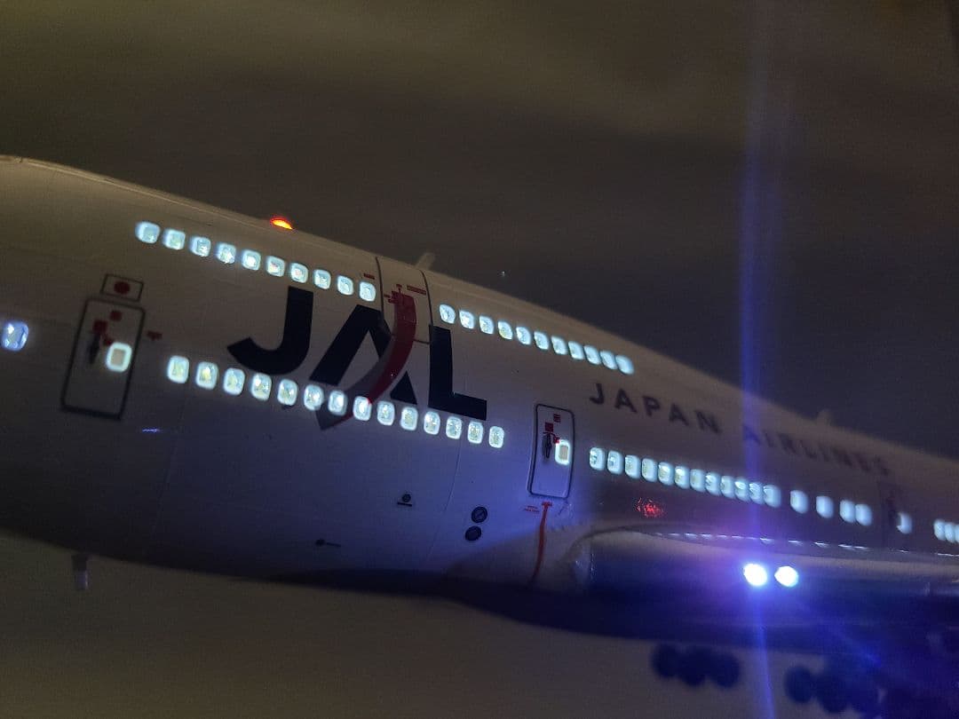 JAL BOEING 747-400 LED仕様 完成品 - メルカリ