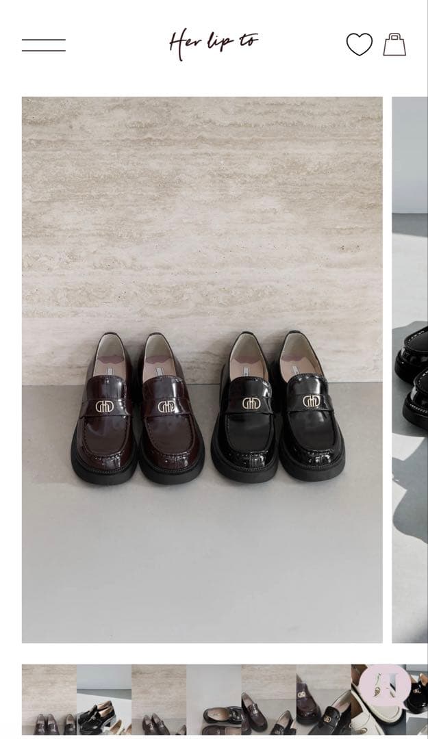 Her lip to trois logo loafers 38 - メルカリ